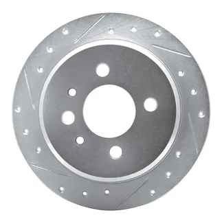 R1 Concepts EDZ-31018L Brake Rotor Drilled and Slotted Silver